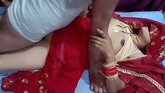 Amateur Indian Couple'S Intimate Wedding Night In The Bedroom