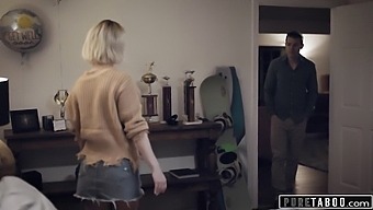 Injured Stepson Receives Assistance From Taboo Stepmom In Pleasuring Himself
