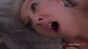British Stepmom Maggie Moon Gets Caught Jerking Off By Stepdaughter