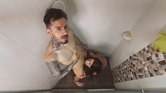 Kendra Romans, A Seductive Latina Transgender, Enjoys Showering Together