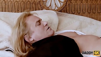 Young Blonde Engages In Taboo Affair With Groom'S Father On Wedding Day