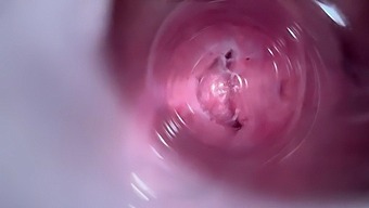 Close-Up View Of Tight Brunette'S Self-Pleasure Session