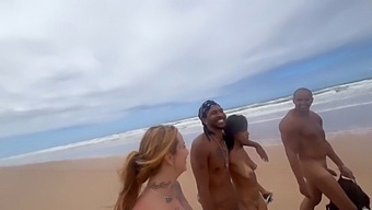 Nudist Beach Fun With Hot Friends, Got The Sex On Camera!