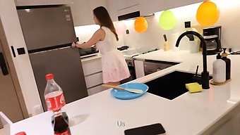 A Homemade Video Of A Hot Birthday Cake And A Messy Facial
